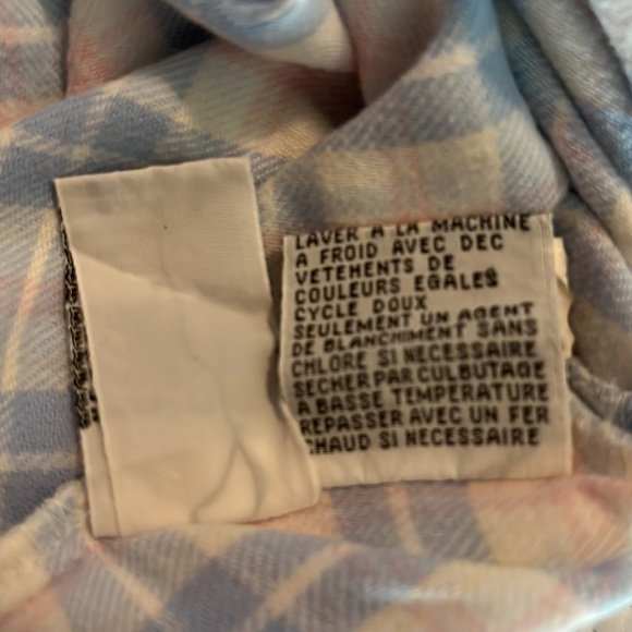 Vintage 90s TALBOTS INTIMATES Size XL VNeck Plaid Flannel Lace Embroidery
Sweet - Picture 15 of 16